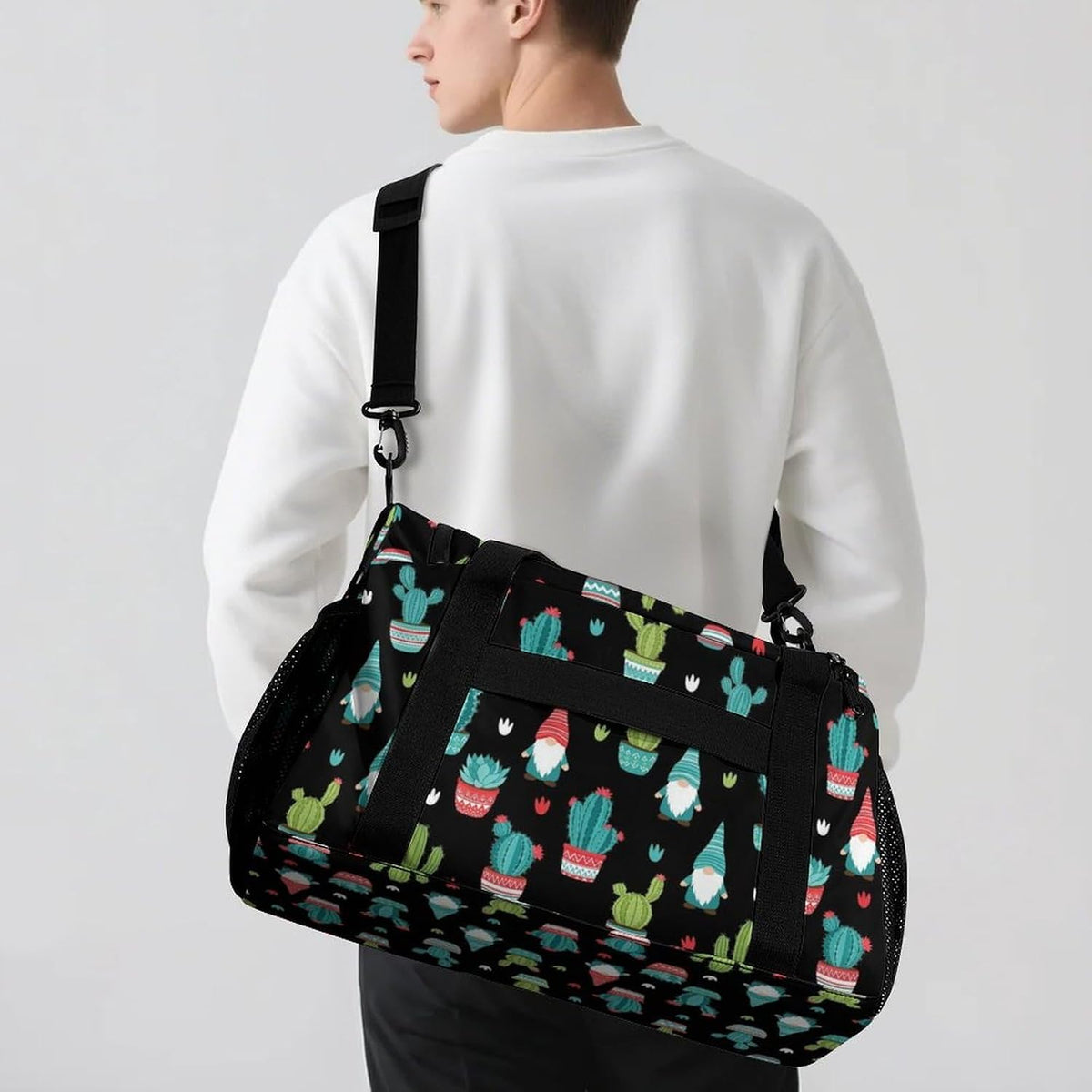 Foldable Carry On Travel Duffel Weekender Bag Lightweight Overnight Tote Bag for Men Women Sport