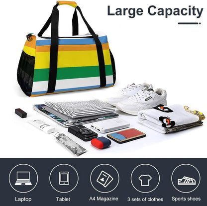 Foldable Carry On Travel Duffel Weekender Bag Lightweight Overnight Tote Bag for Men Women Sport