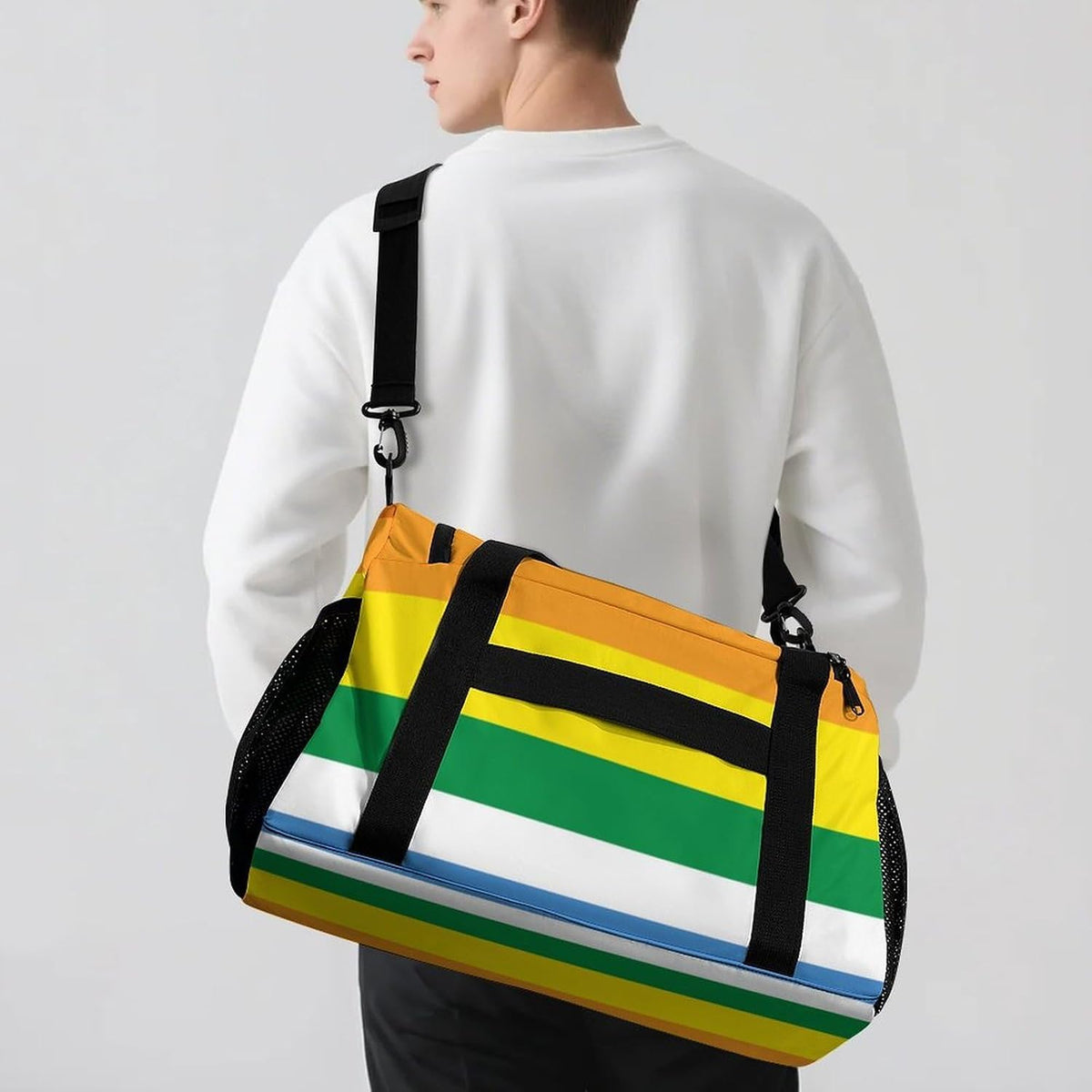 Foldable Carry On Travel Duffel Weekender Bag Lightweight Overnight Tote Bag for Men Women Sport