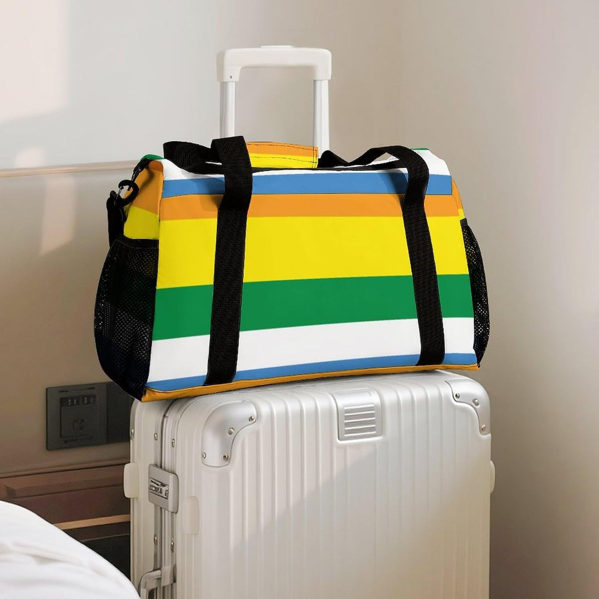 Foldable Carry On Travel Duffel Weekender Bag Lightweight Overnight Tote Bag for Men Women Sport