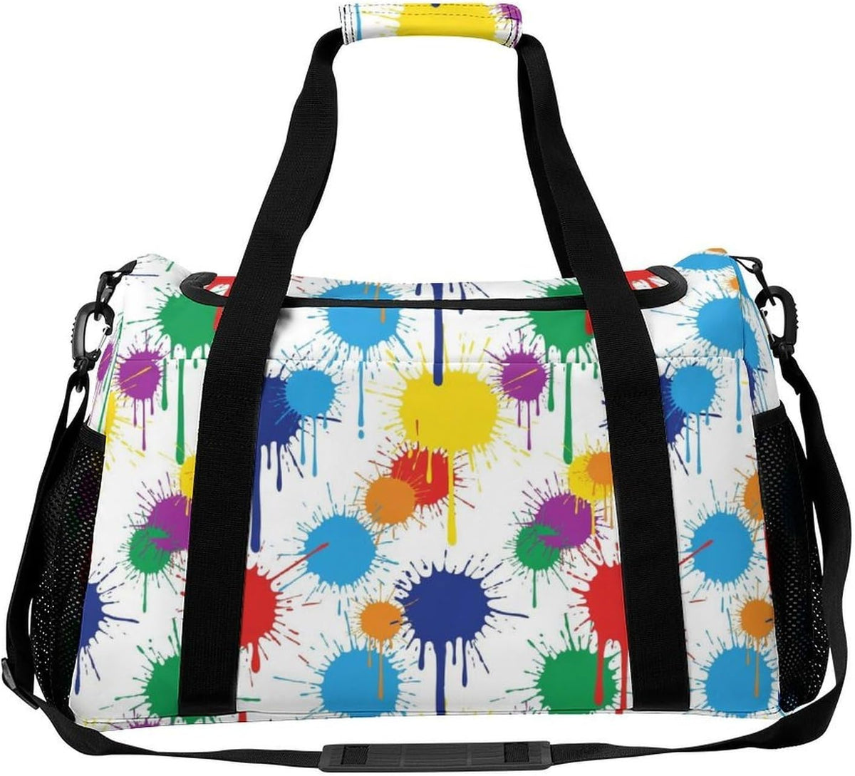 Foldable Carry On Travel Duffel Weekender Bag Lightweight Overnight Tote Bag for Men Women Sport