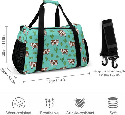Foldable Carry On Travel Duffel Weekender Bag Lightweight Overnight Tote Bag for Men Women Sport