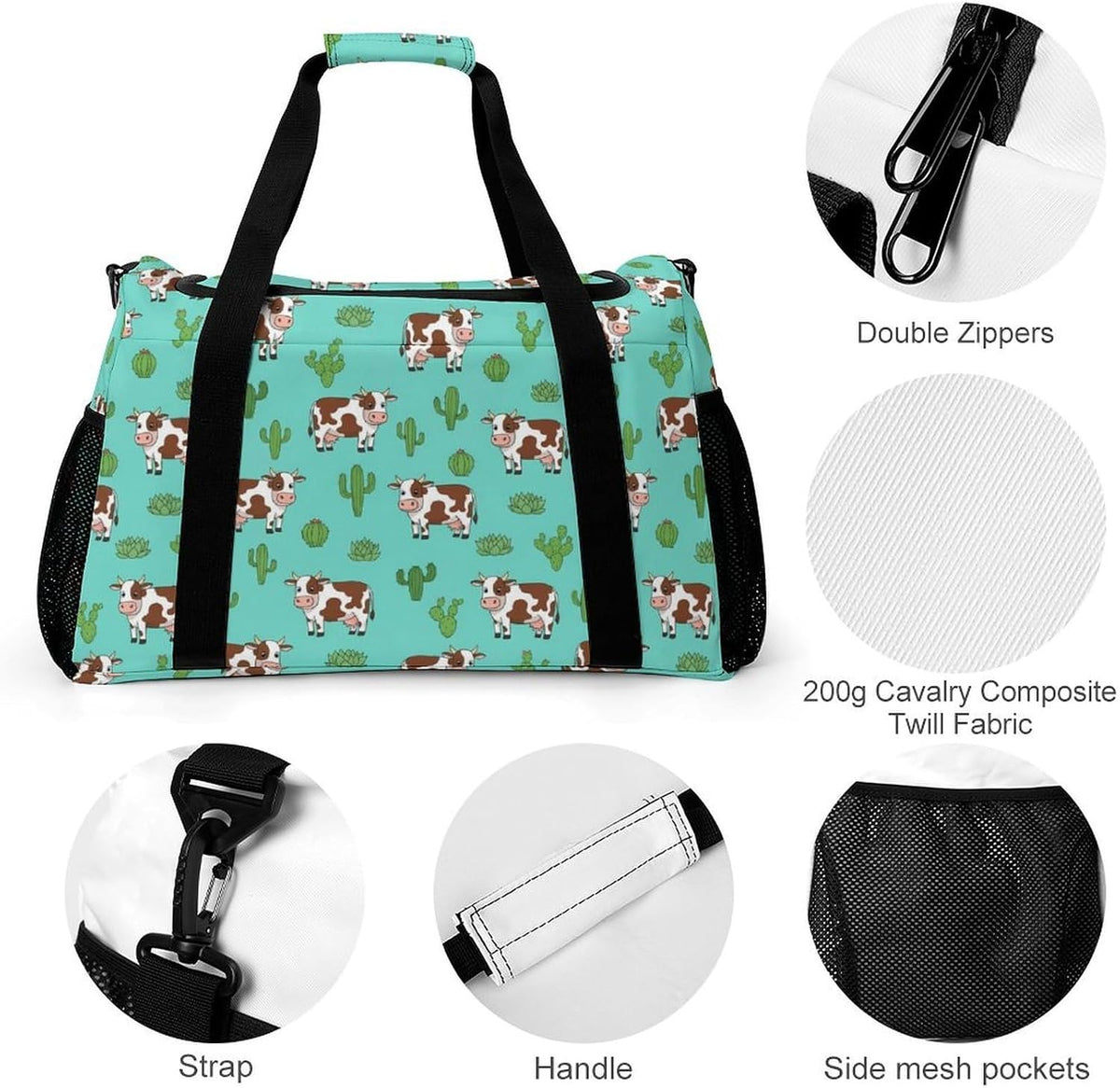 Foldable Carry On Travel Duffel Weekender Bag Lightweight Overnight Tote Bag for Men Women Sport
