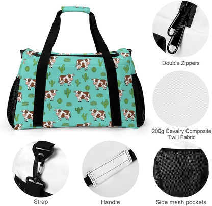 Foldable Carry On Travel Duffel Weekender Bag Lightweight Overnight Tote Bag for Men Women Sport