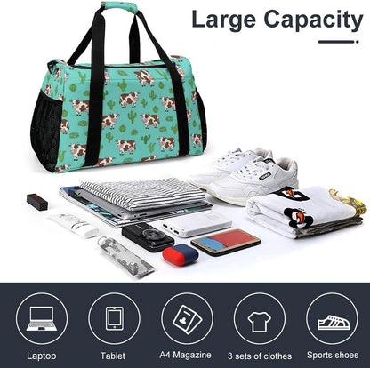 Foldable Carry On Travel Duffel Weekender Bag Lightweight Overnight Tote Bag for Men Women Sport