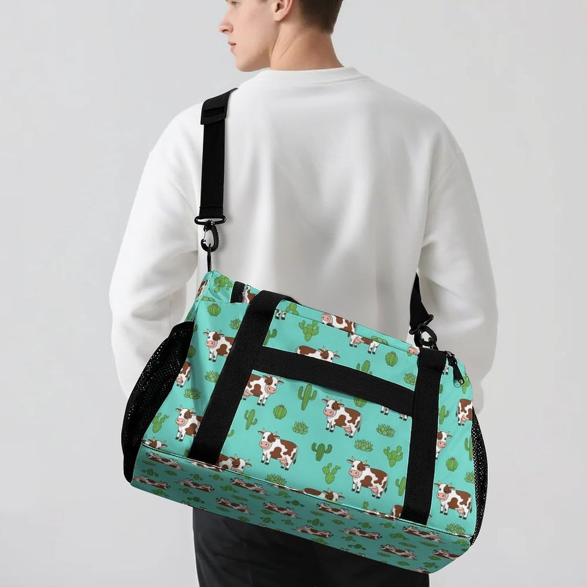 Foldable Carry On Travel Duffel Weekender Bag Lightweight Overnight Tote Bag for Men Women Sport