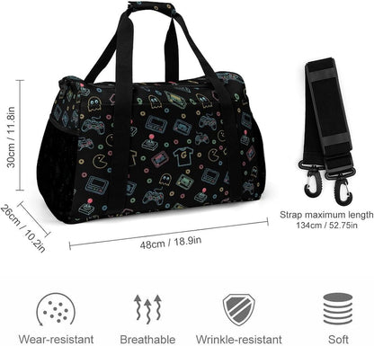 Foldable Carry On Travel Duffel Weekender Bag Lightweight Overnight Tote Bag for Men Women Sport