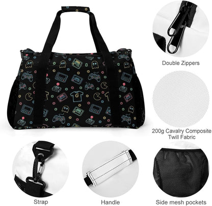 Foldable Carry On Travel Duffel Weekender Bag Lightweight Overnight Tote Bag for Men Women Sport