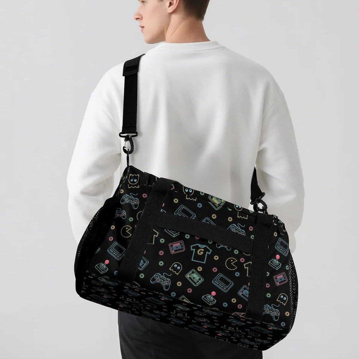 Foldable Carry On Travel Duffel Weekender Bag Lightweight Overnight Tote Bag for Men Women Sport
