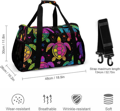 Foldable Carry On Travel Duffel Weekender Bag Lightweight Overnight Tote Bag for Men Women Sport