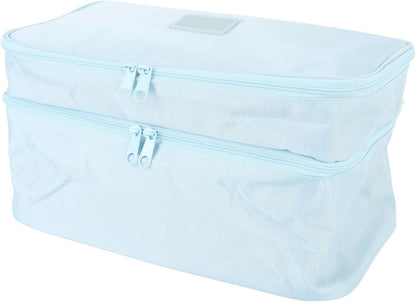 Packing Cubes, Dual Layer Luggage Travel Bags with Separate Compartments for Underwear Socks Bra Cosmetic Toiletry
