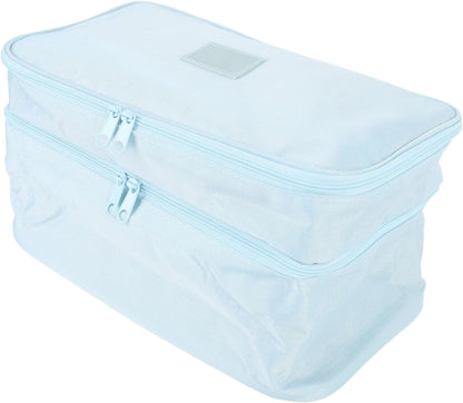 Packing Cubes, Dual Layer Luggage Travel Bags with Separate Compartments for Underwear Socks Bra Cosmetic Toiletry