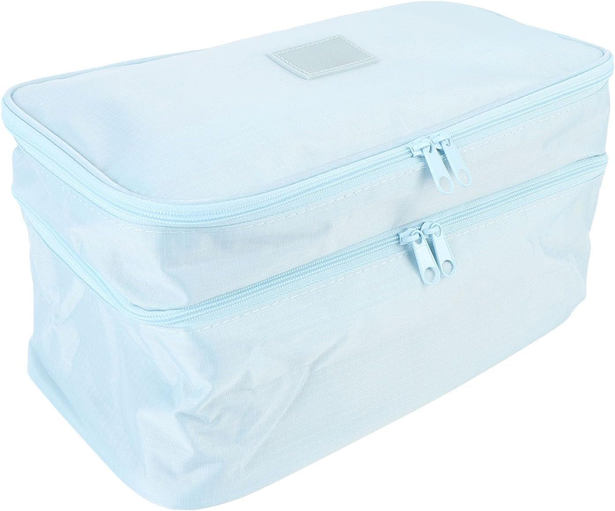 Packing Cubes, Dual Layer Luggage Travel Bags with Separate Compartments for Underwear Socks Bra Cosmetic Toiletry