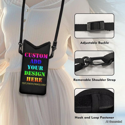 Women Men Crossbody Phone Bag Lightweight Neoprene Cellphone Case Waterproof Phone Carry Pouch for iPhone 15/14/ 13 Pro Max, for Samsung S24, S23+, A25, A35, Hummingbird Floral Pattern - Colors A