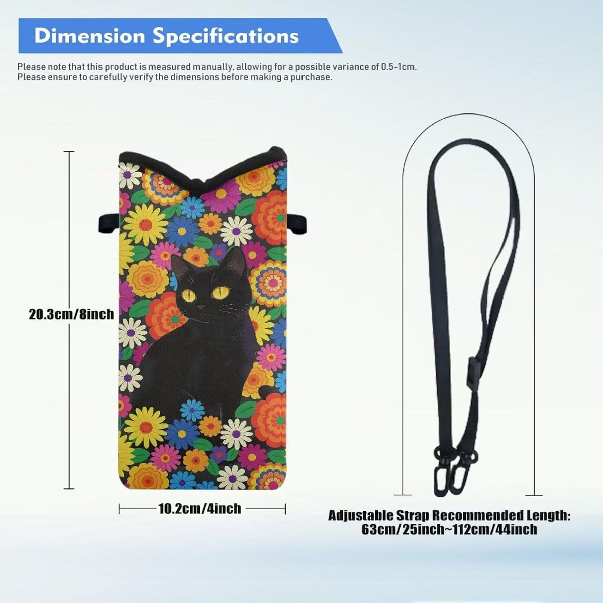 Women Men Crossbody Phone Bag Lightweight Neoprene Cellphone Case Waterproof Phone Carry Pouch for iPhone 15/14/ 13 Pro Max, for Samsung S24, S23+, A25, A35, Hummingbird Floral Pattern - Colors A