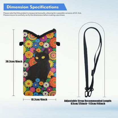 Women Men Crossbody Phone Bag Lightweight Neoprene Cellphone Case Waterproof Phone Carry Pouch for iPhone 15/14/ 13 Pro Max, for Samsung S24, S23+, A25, A35, Hummingbird Floral Pattern - Colors A