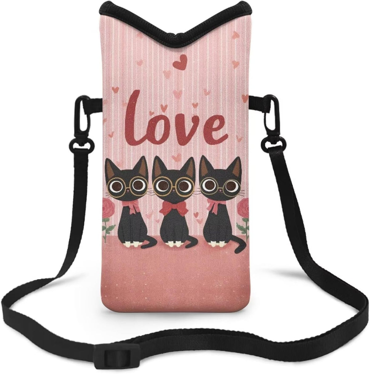 Women Men Crossbody Phone Bag Lightweight Neoprene Cellphone Case Waterproof Phone Carry Pouch for iPhone 15/14/ 13 Pro Max, for Samsung S24, S23+, A25, A35, Hummingbird Floral Pattern - Colors A