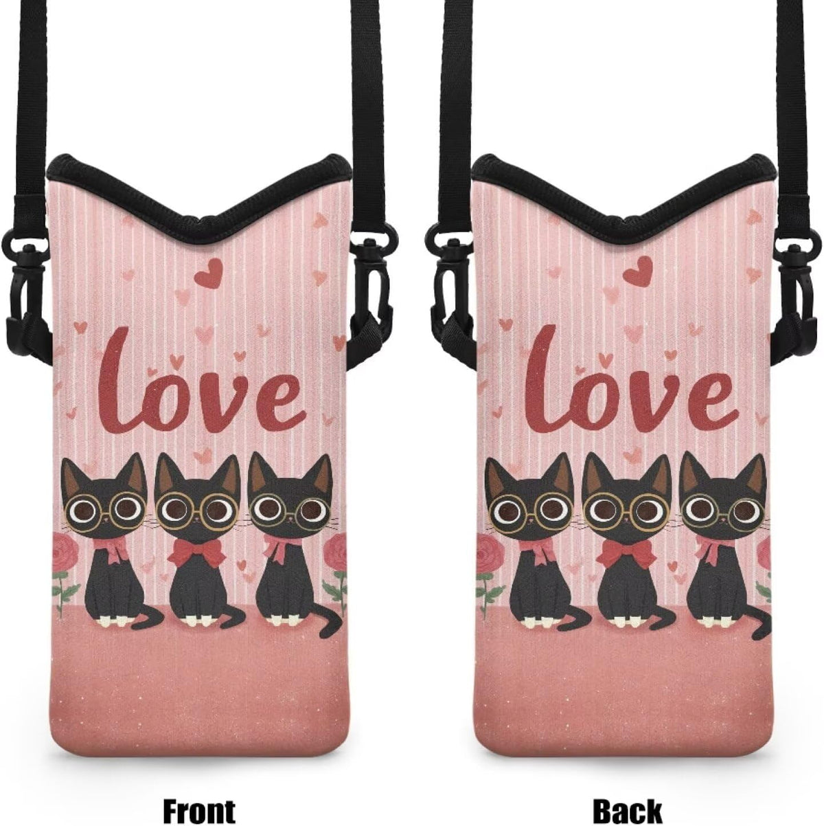Women Men Crossbody Phone Bag Lightweight Neoprene Cellphone Case Waterproof Phone Carry Pouch for iPhone 15/14/ 13 Pro Max, for Samsung S24, S23+, A25, A35, Hummingbird Floral Pattern - Colors A