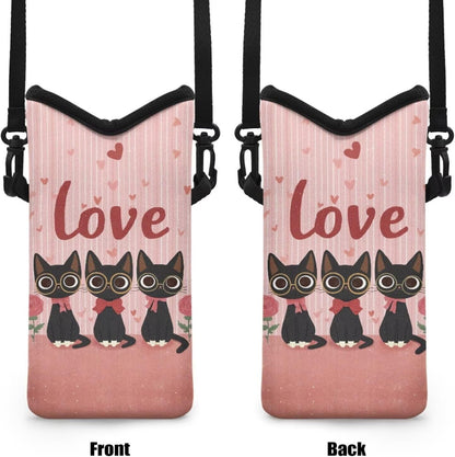 Women Men Crossbody Phone Bag Lightweight Neoprene Cellphone Case Waterproof Phone Carry Pouch for iPhone 15/14/ 13 Pro Max, for Samsung S24, S23+, A25, A35, Hummingbird Floral Pattern - Colors A