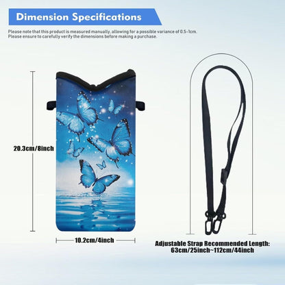 Women Men Crossbody Phone Bag Lightweight Neoprene Cellphone Case Waterproof Phone Carry Pouch for iPhone 15/14/ 13 Pro Max, for Samsung S24, S23+, A25, A35, Hummingbird Floral Pattern - Colors A