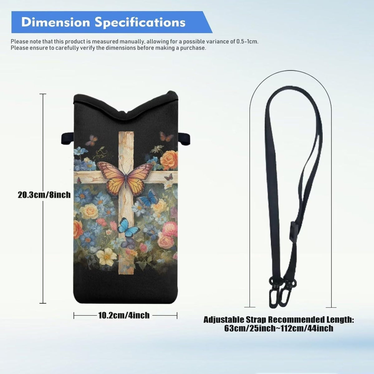Women Men Crossbody Phone Bag Lightweight Neoprene Cellphone Case Waterproof Phone Carry Pouch for iPhone 15/14/ 13 Pro Max, for Samsung S24, S23+, A25, A35, Hummingbird Floral Pattern - Colors A