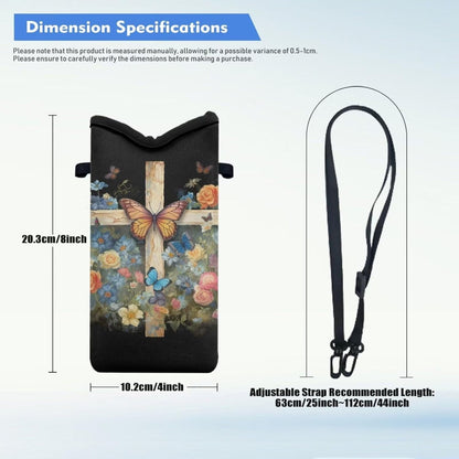 Women Men Crossbody Phone Bag Lightweight Neoprene Cellphone Case Waterproof Phone Carry Pouch for iPhone 15/14/ 13 Pro Max, for Samsung S24, S23+, A25, A35, Hummingbird Floral Pattern - Colors A