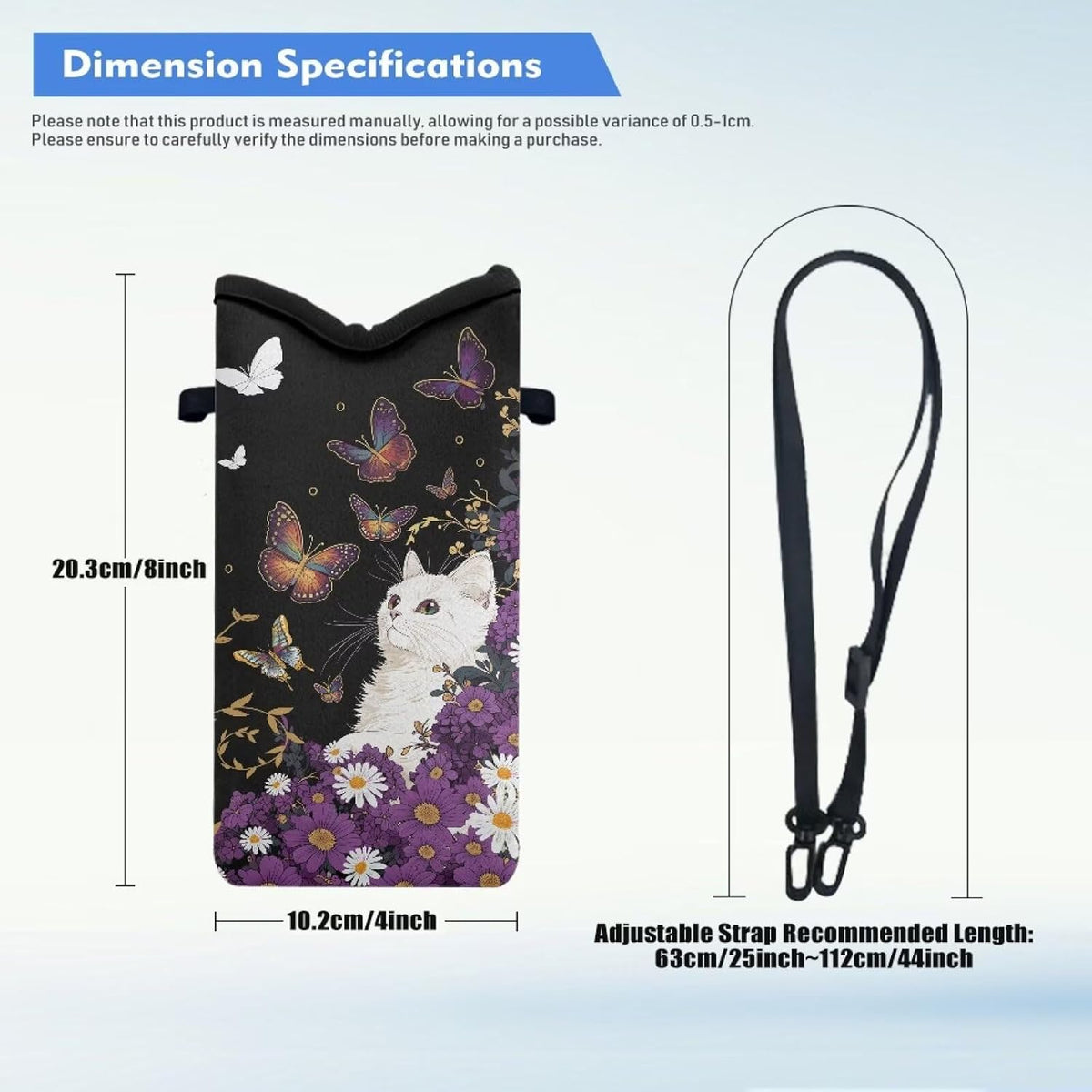 Women Men Crossbody Phone Bag Lightweight Neoprene Cellphone Case Waterproof Phone Carry Pouch for iPhone 15/14/ 13 Pro Max, for Samsung S24, S23+, A25, A35, Hummingbird Floral Pattern - Colors A