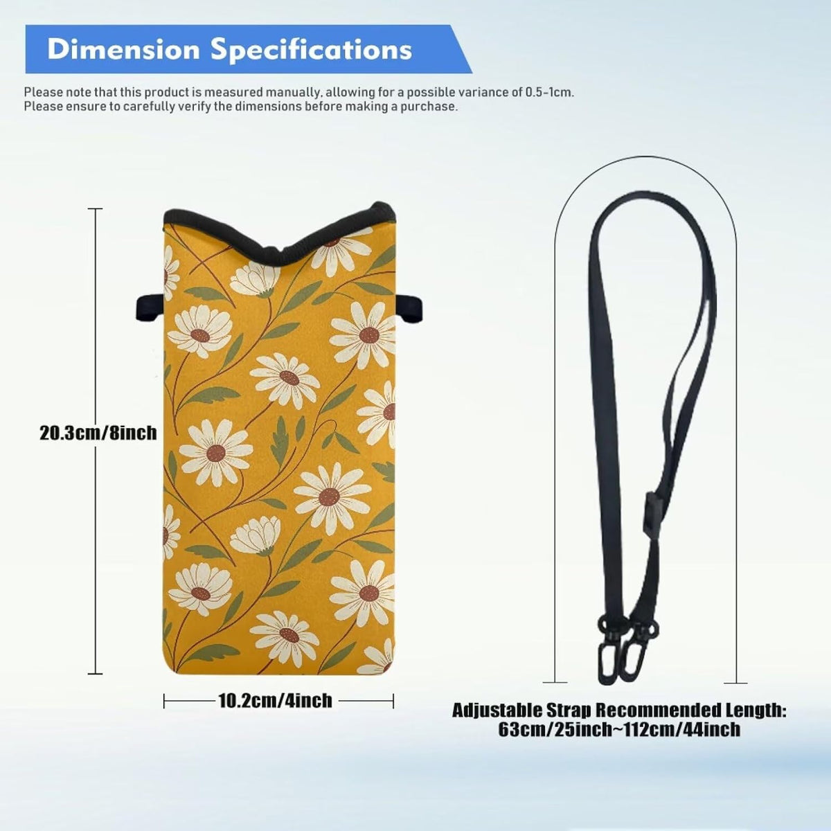 Women Men Crossbody Phone Bag Lightweight Neoprene Cellphone Case Waterproof Phone Carry Pouch for iPhone 15/14/ 13 Pro Max, for Samsung S24, S23+, A25, A35, Hummingbird Floral Pattern - Colors A