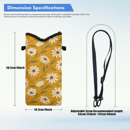Women Men Crossbody Phone Bag Lightweight Neoprene Cellphone Case Waterproof Phone Carry Pouch for iPhone 15/14/ 13 Pro Max, for Samsung S24, S23+, A25, A35, Hummingbird Floral Pattern - Colors A