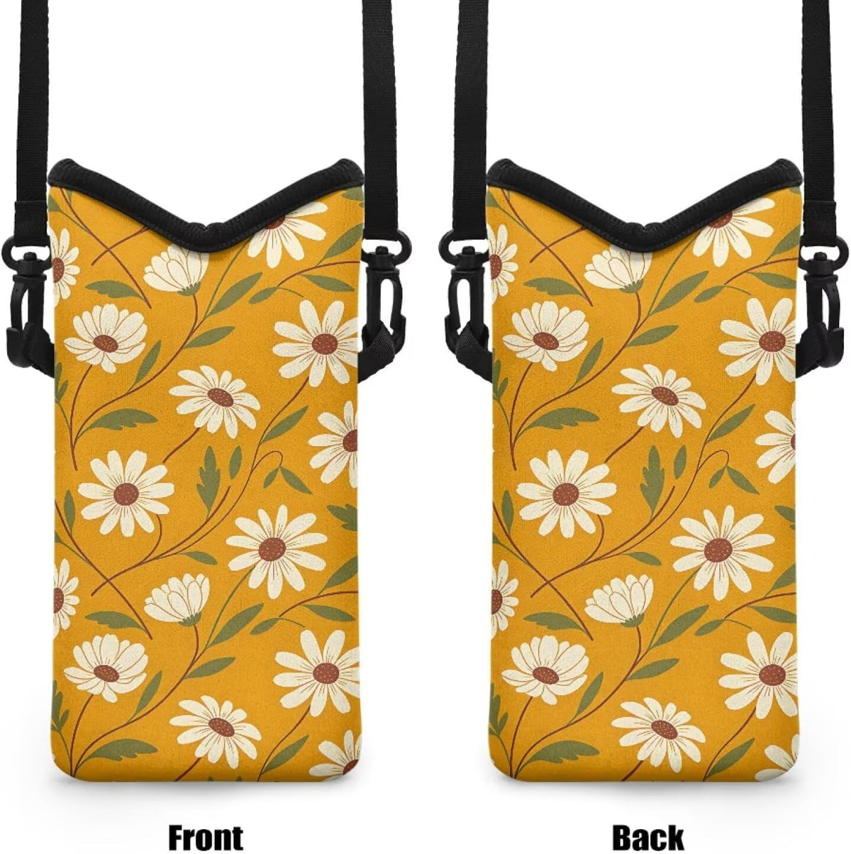 Women Men Crossbody Phone Bag Lightweight Neoprene Cellphone Case Waterproof Phone Carry Pouch for iPhone 15/14/ 13 Pro Max, for Samsung S24, S23+, A25, A35, Hummingbird Floral Pattern - Colors A