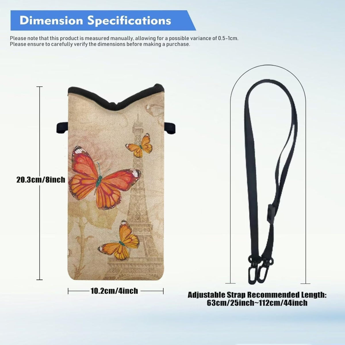 Women Men Crossbody Phone Bag Lightweight Neoprene Cellphone Case Waterproof Phone Carry Pouch for iPhone 15/14/ 13 Pro Max, for Samsung S24, S23+, A25, A35, Hummingbird Floral Pattern - Colors A
