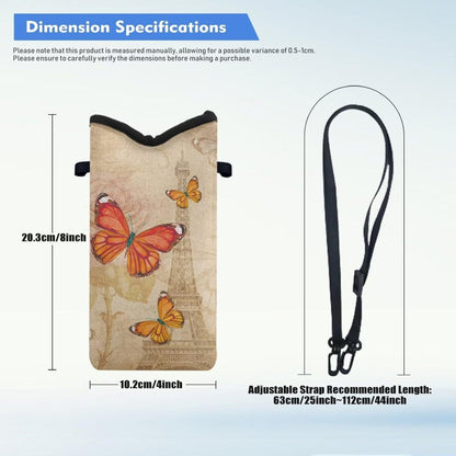 Women Men Crossbody Phone Bag Lightweight Neoprene Cellphone Case Waterproof Phone Carry Pouch for iPhone 15/14/ 13 Pro Max, for Samsung S24, S23+, A25, A35, Hummingbird Floral Pattern - Colors A