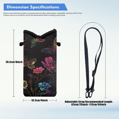 Women Men Crossbody Phone Bag Lightweight Neoprene Cellphone Case Waterproof Phone Carry Pouch for iPhone 15/14/ 13 Pro Max, for Samsung S24, S23+, A25, A35, Hummingbird Floral Pattern - Colors A