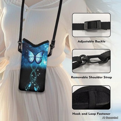 Women Men Crossbody Phone Bag Lightweight Neoprene Cellphone Case Waterproof Phone Carry Pouch for iPhone 15/14/ 13 Pro Max, for Samsung S24, S23+, A25, A35, Hummingbird Floral Pattern - Colors A