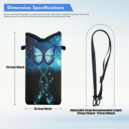 Women Men Crossbody Phone Bag Lightweight Neoprene Cellphone Case Waterproof Phone Carry Pouch for iPhone 15/14/ 13 Pro Max, for Samsung S24, S23+, A25, A35, Hummingbird Floral Pattern - Colors A