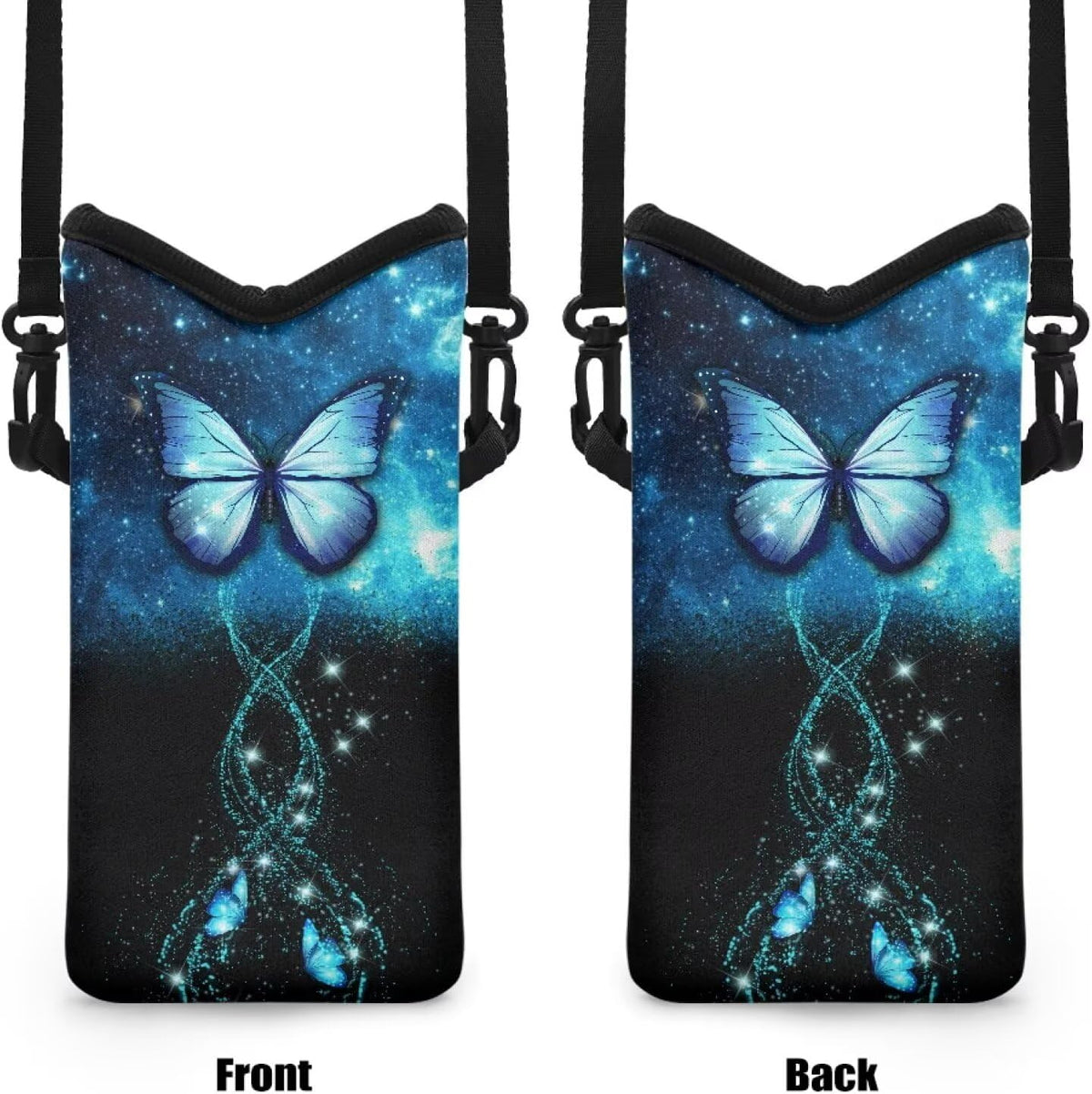 Women Men Crossbody Phone Bag Lightweight Neoprene Cellphone Case Waterproof Phone Carry Pouch for iPhone 15/14/ 13 Pro Max, for Samsung S24, S23+, A25, A35, Hummingbird Floral Pattern - Colors A