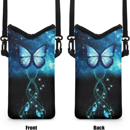 Women Men Crossbody Phone Bag Lightweight Neoprene Cellphone Case Waterproof Phone Carry Pouch for iPhone 15/14/ 13 Pro Max, for Samsung S24, S23+, A25, A35, Hummingbird Floral Pattern - Colors A