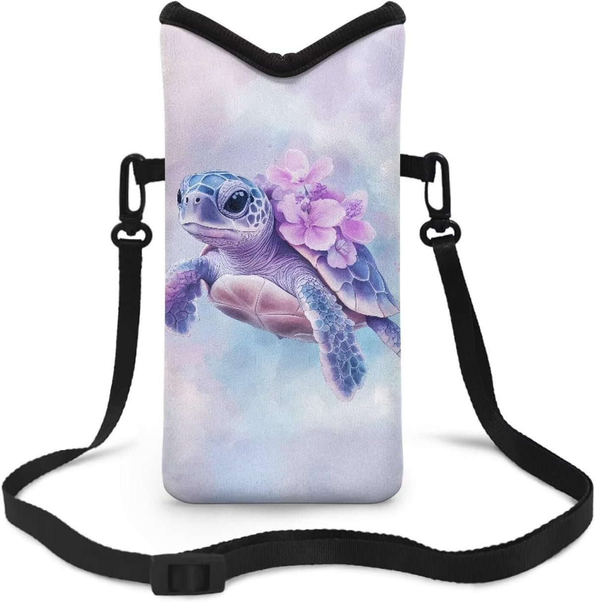 Women Men Crossbody Phone Bag Lightweight Neoprene Cellphone Case Waterproof Phone Carry Pouch for iPhone 15/14/ 13 Pro Max, for Samsung S24, S23+, A25, A35, Hummingbird Floral Pattern - Colors A