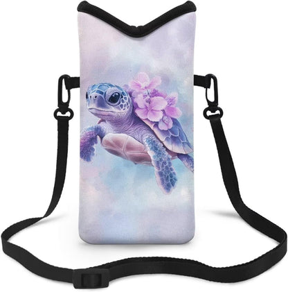 Women Men Crossbody Phone Bag Lightweight Neoprene Cellphone Case Waterproof Phone Carry Pouch for iPhone 15/14/ 13 Pro Max, for Samsung S24, S23+, A25, A35, Hummingbird Floral Pattern - Colors A