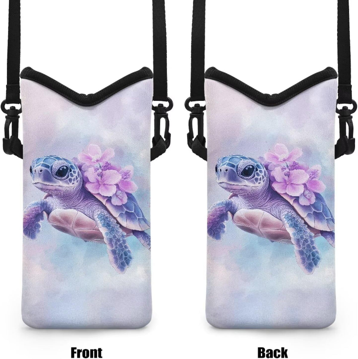 Women Men Crossbody Phone Bag Lightweight Neoprene Cellphone Case Waterproof Phone Carry Pouch for iPhone 15/14/ 13 Pro Max, for Samsung S24, S23+, A25, A35, Hummingbird Floral Pattern - Colors A