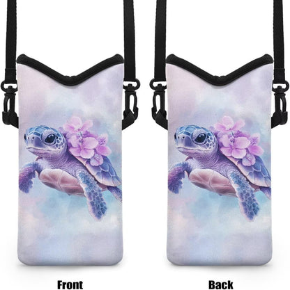 Women Men Crossbody Phone Bag Lightweight Neoprene Cellphone Case Waterproof Phone Carry Pouch for iPhone 15/14/ 13 Pro Max, for Samsung S24, S23+, A25, A35, Hummingbird Floral Pattern - Colors A