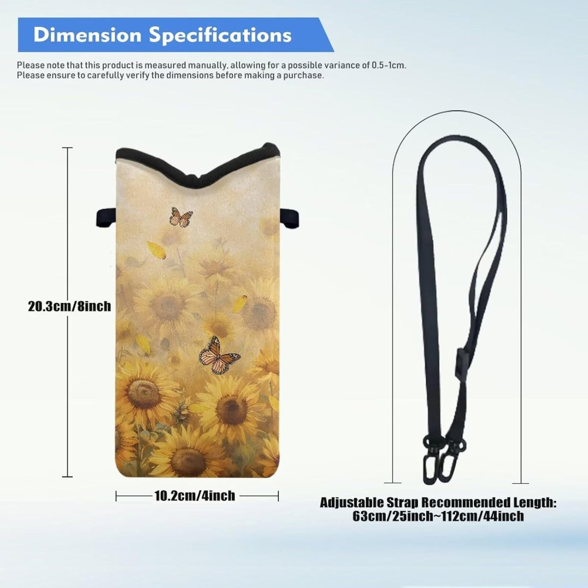 Women Men Crossbody Phone Bag Lightweight Neoprene Cellphone Case Waterproof Phone Carry Pouch for iPhone 15/14/ 13 Pro Max, for Samsung S24, S23+, A25, A35, Hummingbird Floral Pattern - Colors A