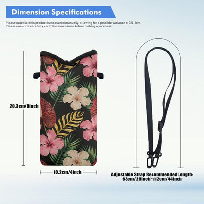 Women Men Crossbody Phone Bag Lightweight Neoprene Cellphone Case Waterproof Phone Carry Pouch for iPhone 15/14/ 13 Pro Max, for Samsung S24, S23+, A25, A35, Hummingbird Floral Pattern - Colors A