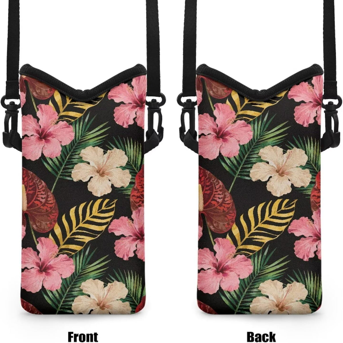 Women Men Crossbody Phone Bag Lightweight Neoprene Cellphone Case Waterproof Phone Carry Pouch for iPhone 15/14/ 13 Pro Max, for Samsung S24, S23+, A25, A35, Hummingbird Floral Pattern - Colors A