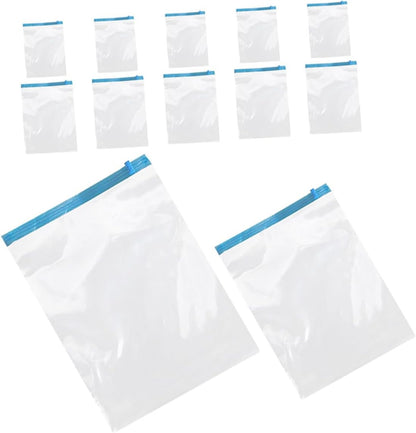 12pcs Vacuum Compression Bags Hand Roll up Travel Packaging Pouches Pa+pe Material 35x50cm 40x60cm Space Saving Clothing Storage Bags for Suitcases and Travel