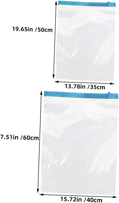 12pcs Vacuum Compression Bags Hand Roll up Travel Packaging Pouches Pa+pe Material 35x50cm 40x60cm Space Saving Clothing Storage Bags for Suitcases and Travel