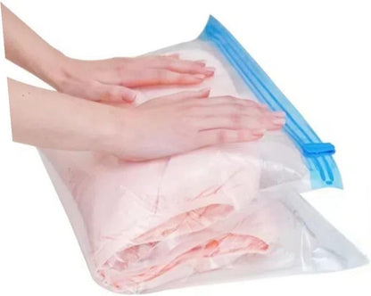 12pcs Vacuum Compression Bags Hand Roll up Travel Packaging Pouches Pa+pe Material 35x50cm 40x60cm Space Saving Clothing Storage Bags for Suitcases and Travel