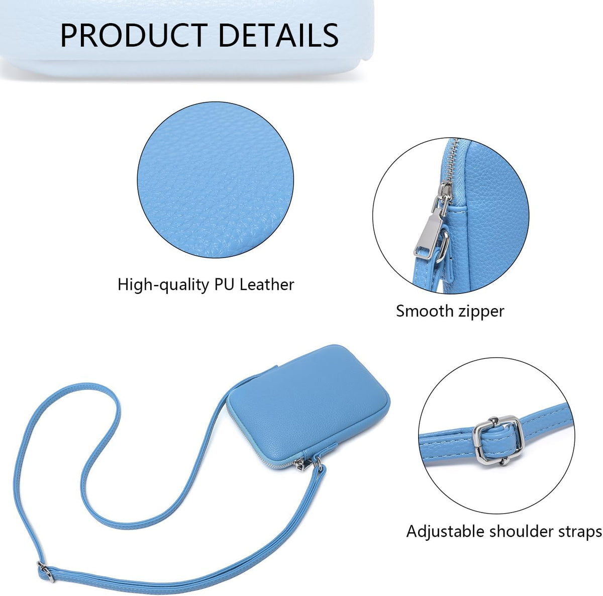 Small Crossbody Cell Phone Purse for Women Lightweight Shoulder Wallet Bag with Card Slots - Colors A
