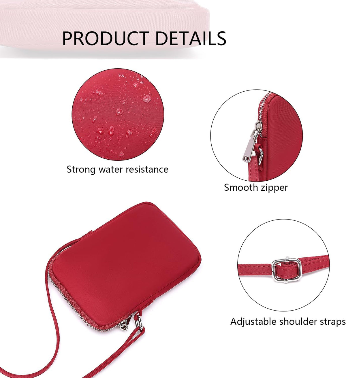 Small Crossbody Cell Phone Purse for Women Lightweight Shoulder Wallet Bag with Card Slots - Colors A