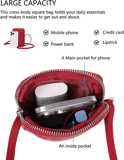 Small Crossbody Cell Phone Purse for Women Lightweight Shoulder Wallet Bag with Card Slots - Colors A